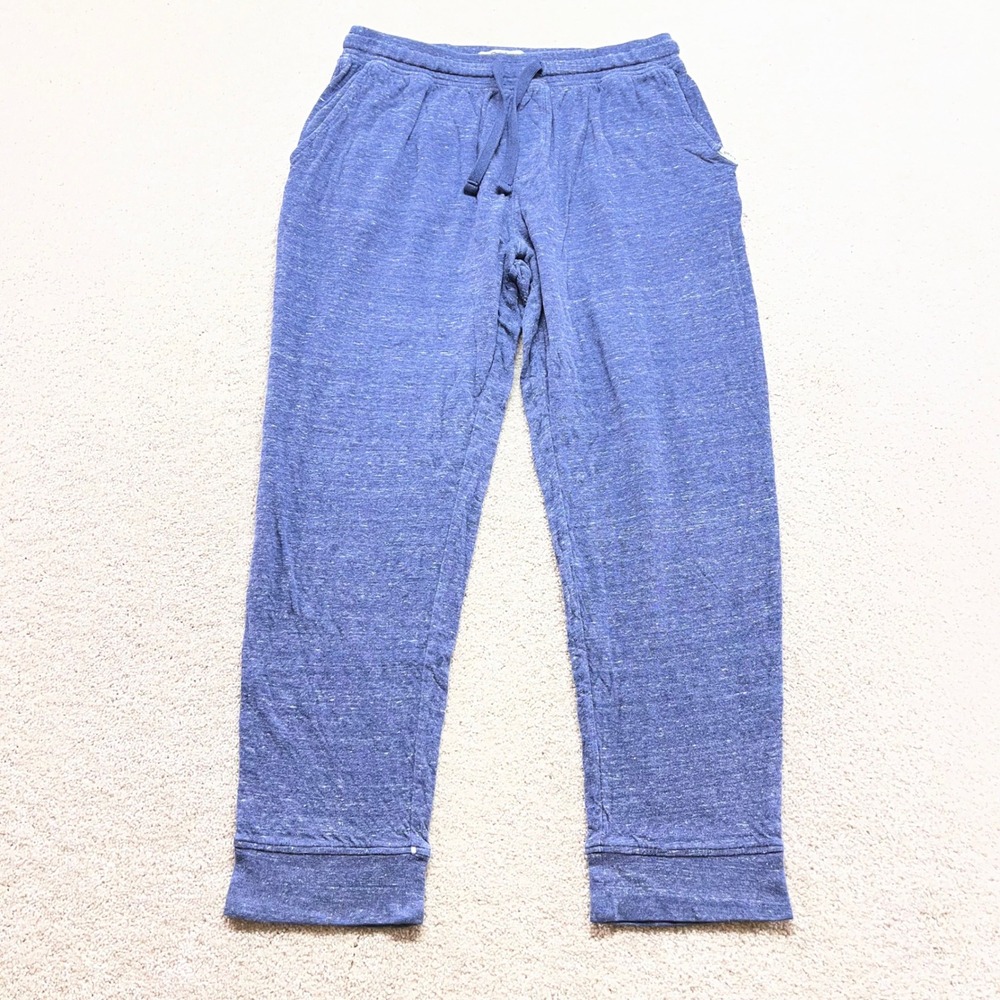 Orvis Lounge Pants Mens Size Medium Blue Heathered Cotton Drawstring Joggers